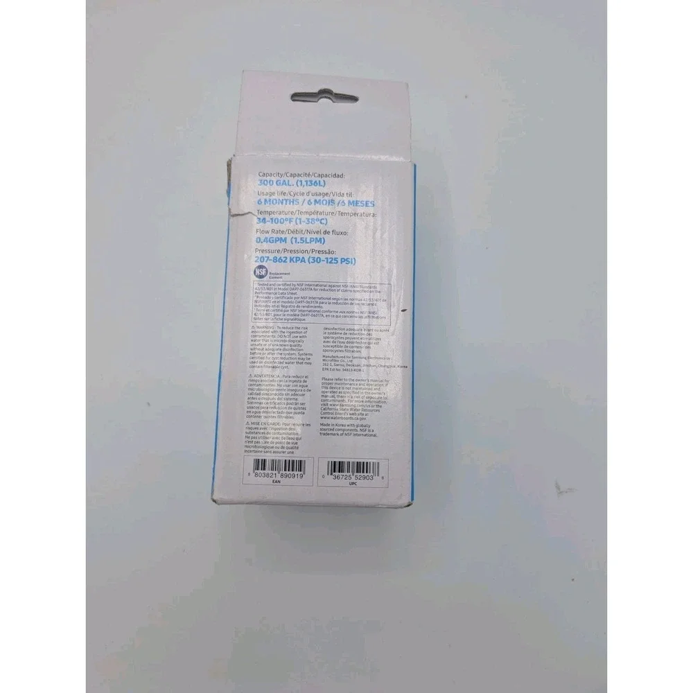 Genuine Samsung‎ Refrigerator Water Filter Model HAFIN2/EXP HAFCU1/XAA